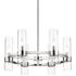 Datus 26" Wide Polished Nickel 6-Light Chandelier
