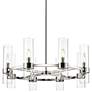 3_Datus 32"W Polished Nickel 8-Light Wagon Wheel Chandelier