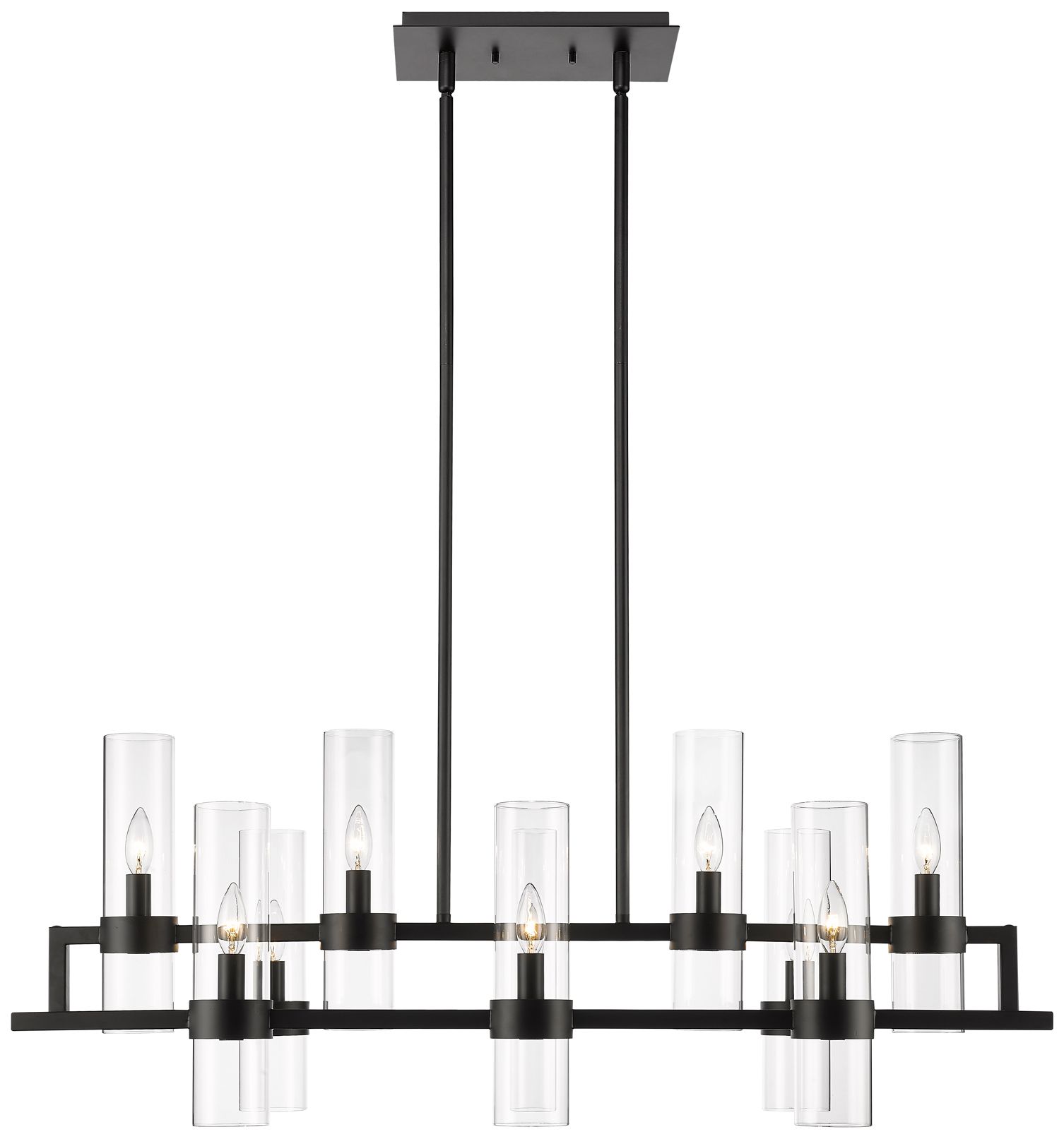 Image 4 Datus by Z-Lite Matte Black 42.5 inch 10 Light Island/Billiard more views