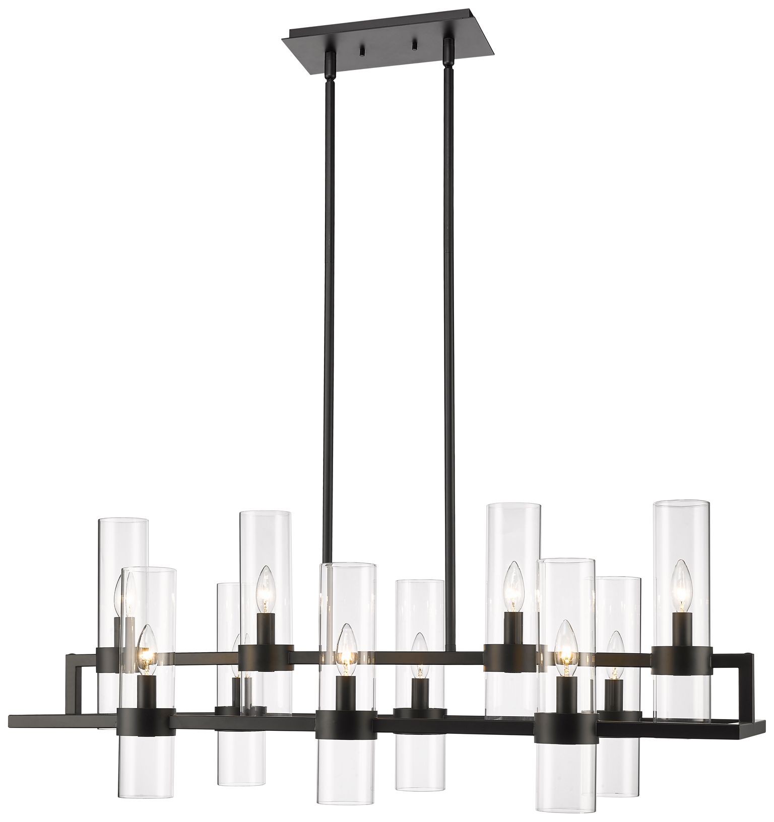 Image 5 Datus by Z-Lite Matte Black 42.5 inch 10 Light Island/Billiard more views