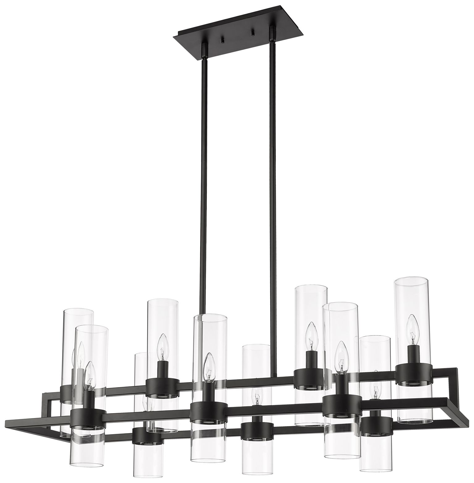 Image 7 Datus by Z-Lite Matte Black 42.5 inch 10 Light Island/Billiard more views