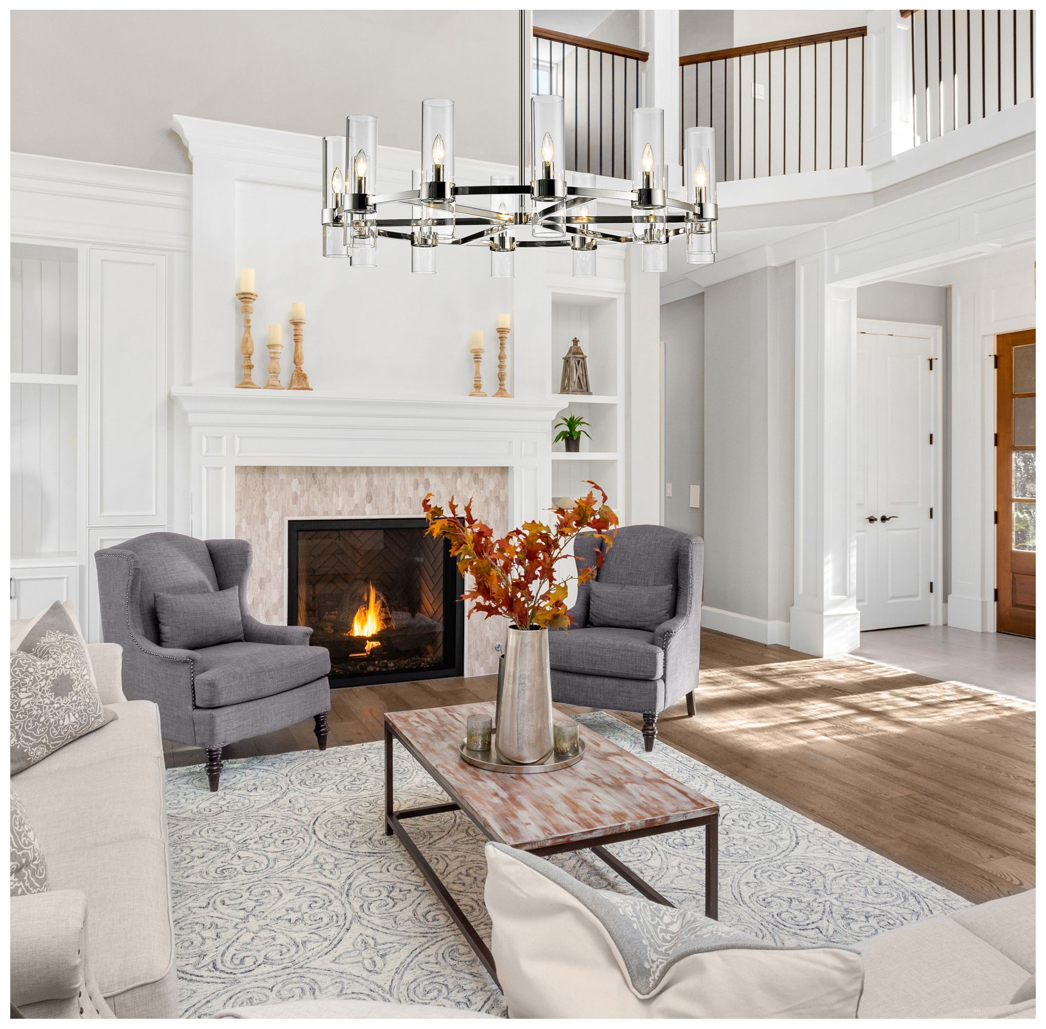 Image 2 Datus by Z-Lite Polished Nickel 43.5 inch 12 Light Chandelier more views
