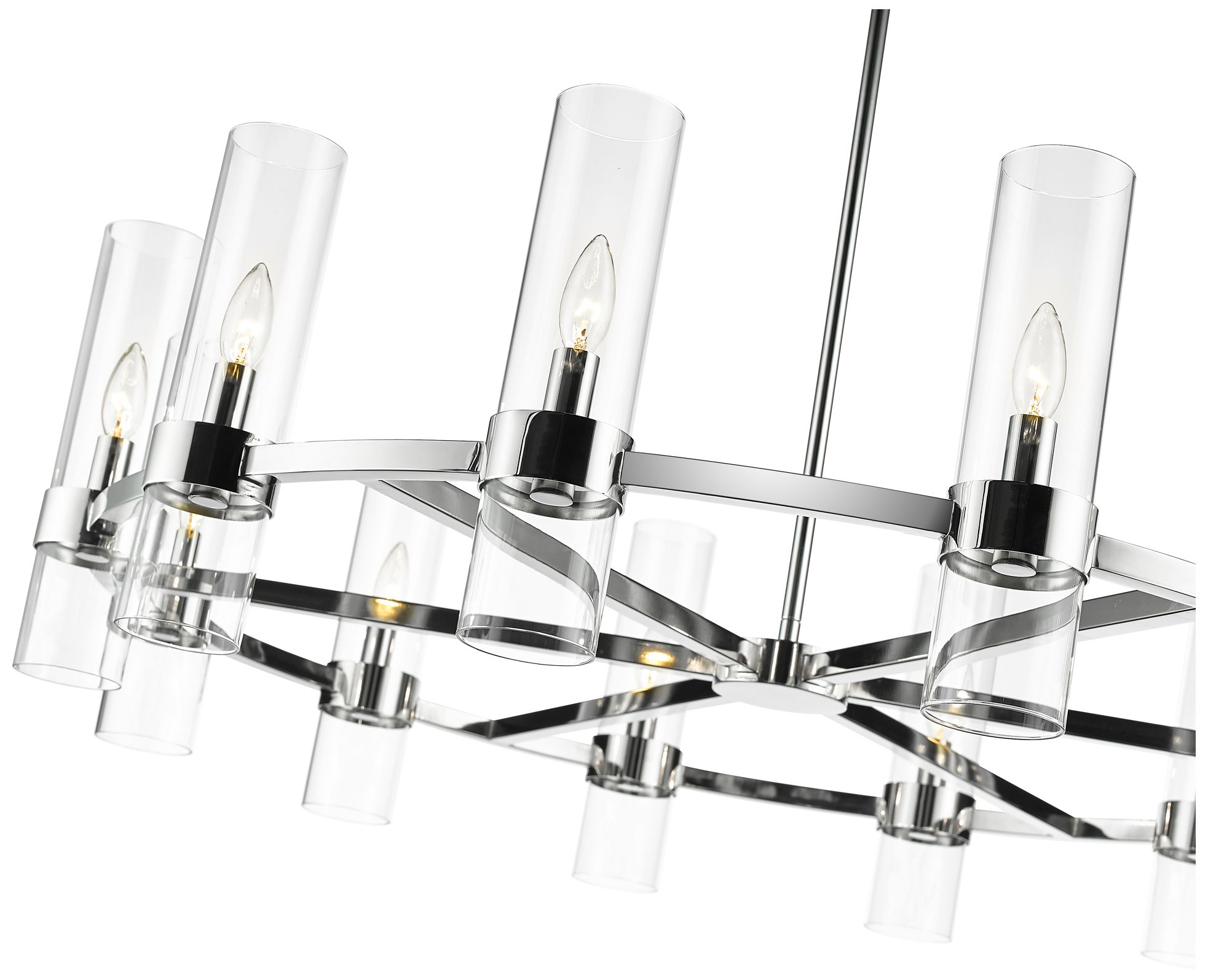 Image 6 Datus by Z-Lite Polished Nickel 43.5 inch 12 Light Chandelier more views