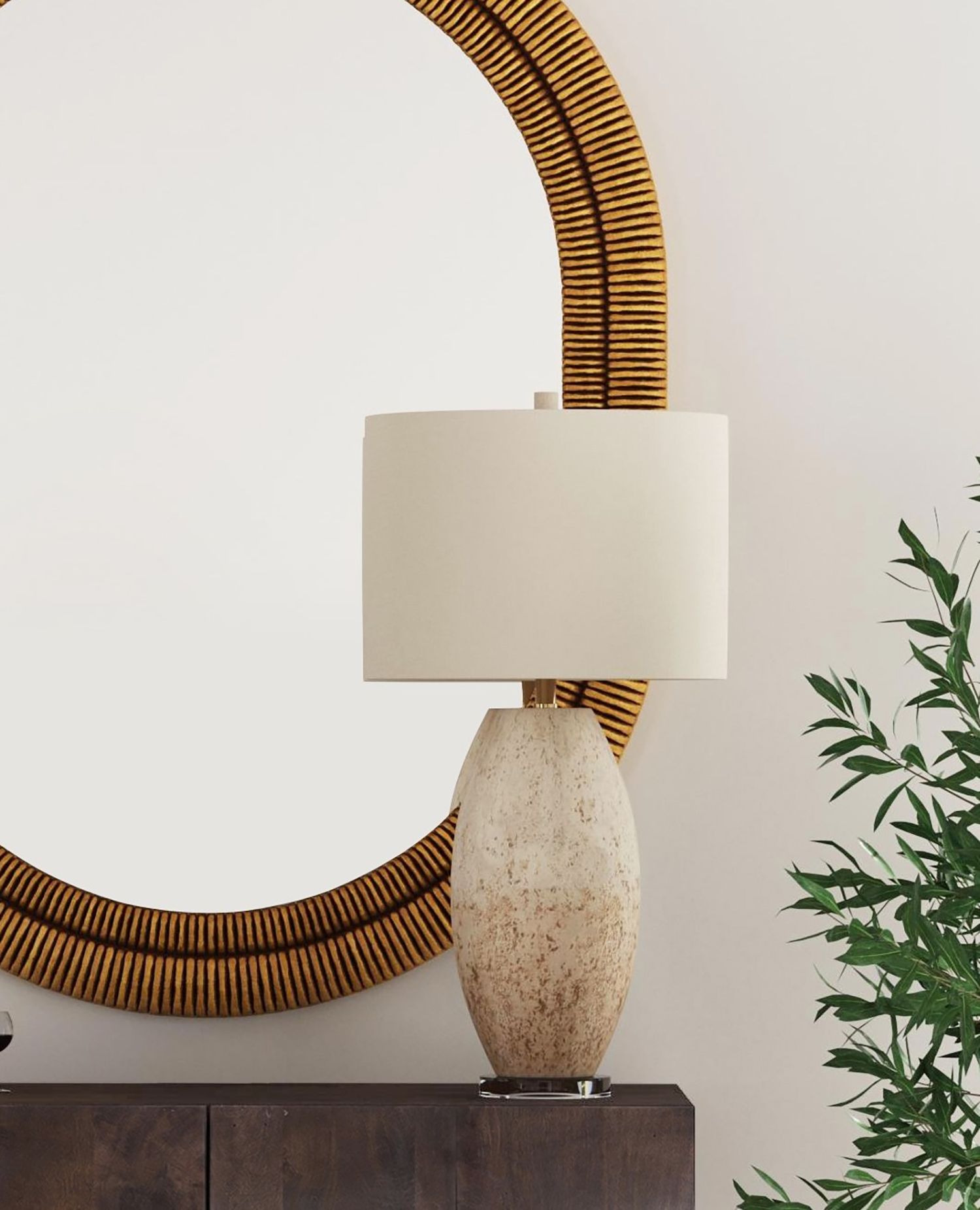 Image 5 Dauphin 31" High Heavy Distressed Brown And Cream Table Lamp more views