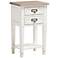 Dauphine 15 3/4" Wide Weathered Oak and White Side Table
