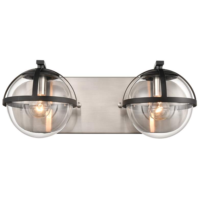 Image 1 Davenay 16" Wide 2-Light Vanity Light - Satin Nickel