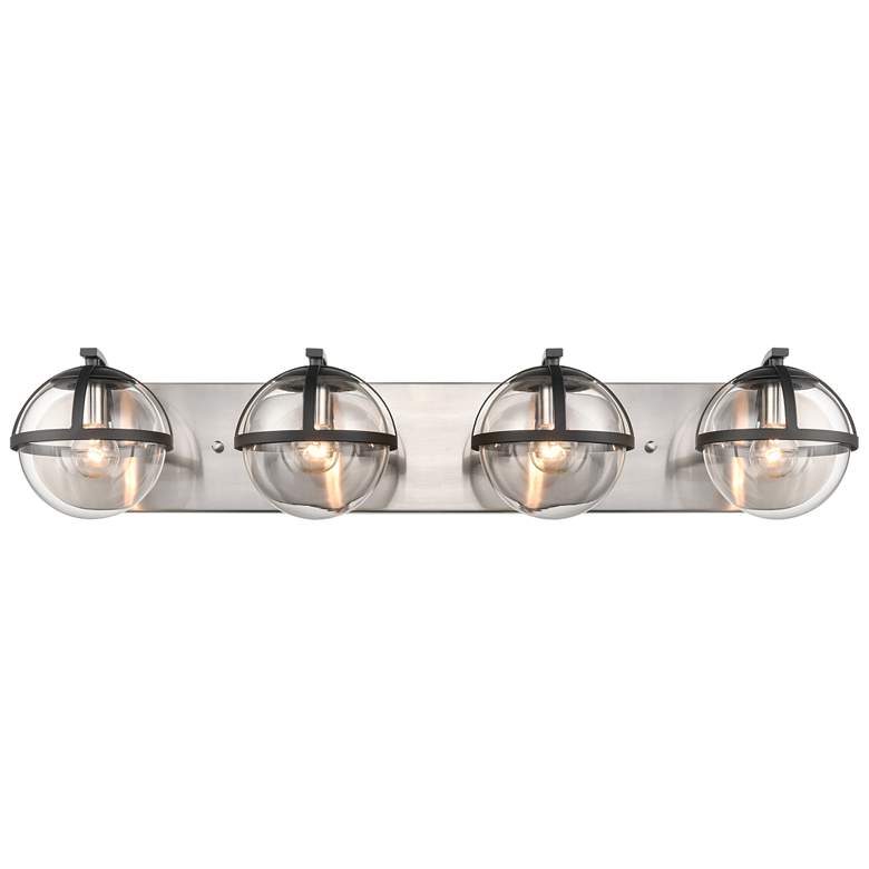 Image 1 Davenay 31" Wide 4-Light Vanity Light - Satin Nickel