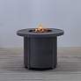 Davenport 32 3/4" Wide Gray Round Outdoor Fire Pit Table