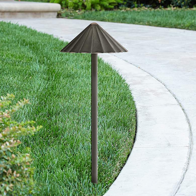 Image 1 Davenport Bronze Scalloped 3 Watt LED Landscape Path Light