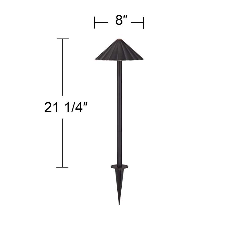 Image 7 Davenport Bronze Scalloped 3 Watt LED Landscape Path Light more views