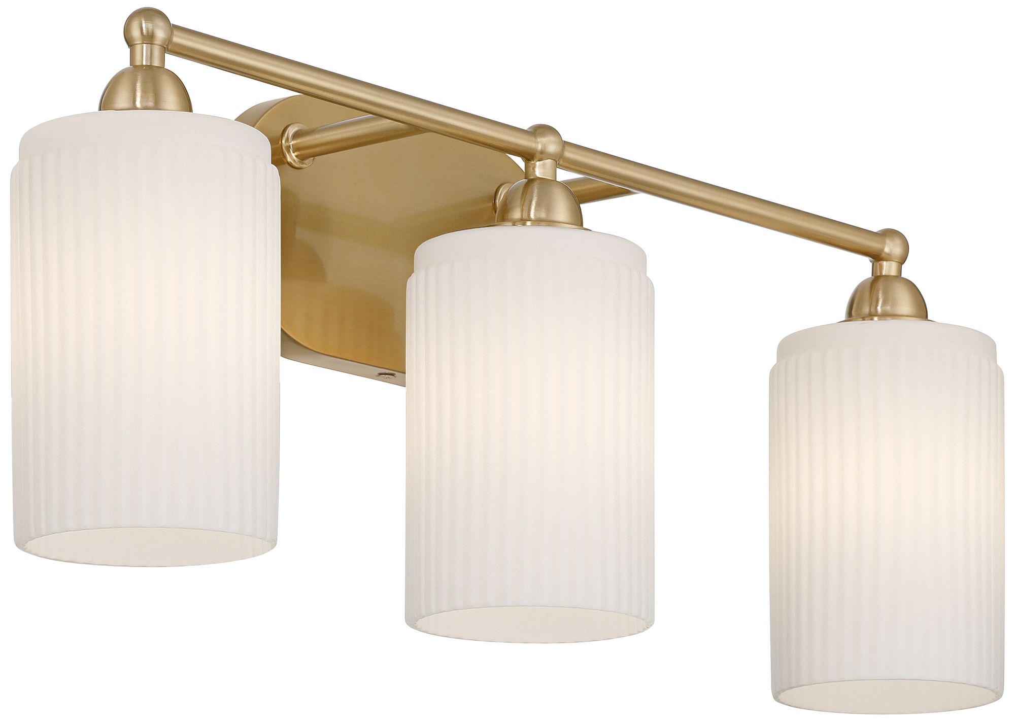 Watch A Video About the David Soft Gold and White Glass 3 Light Bath Light