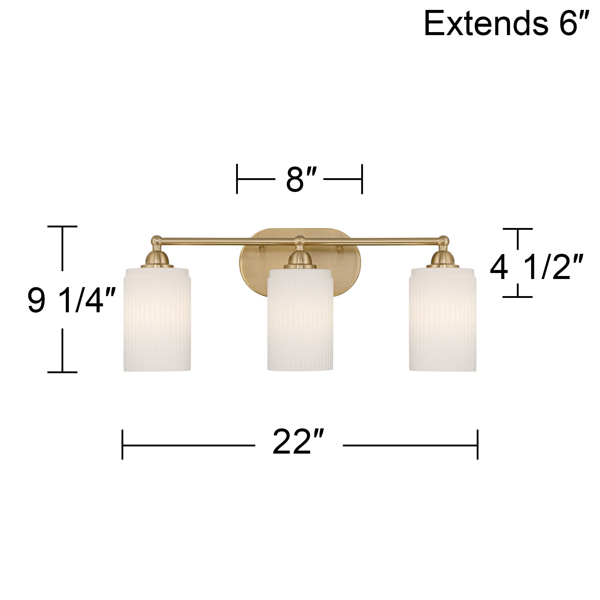 Watch A Video About the David Soft Gold and White Glass 3 Light Bath Light