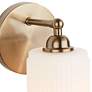 3_David 9 1/2" High Gold and White Glass Wall Sconce more views