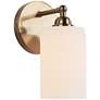 6_David 9 1/2" High Gold and White Glass Wall Sconce more views