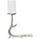 David Horn Candle Holder with Glass Nickel 12" x 18" x 5"