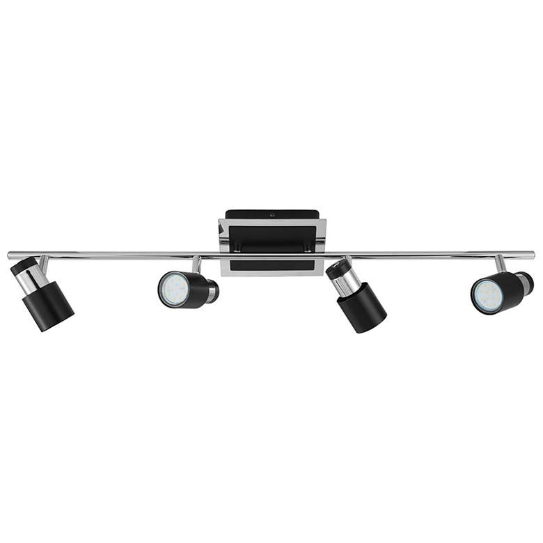 Image 1 Davida-2 - 4-Light Track Light - Matte Black, Chrome Finish