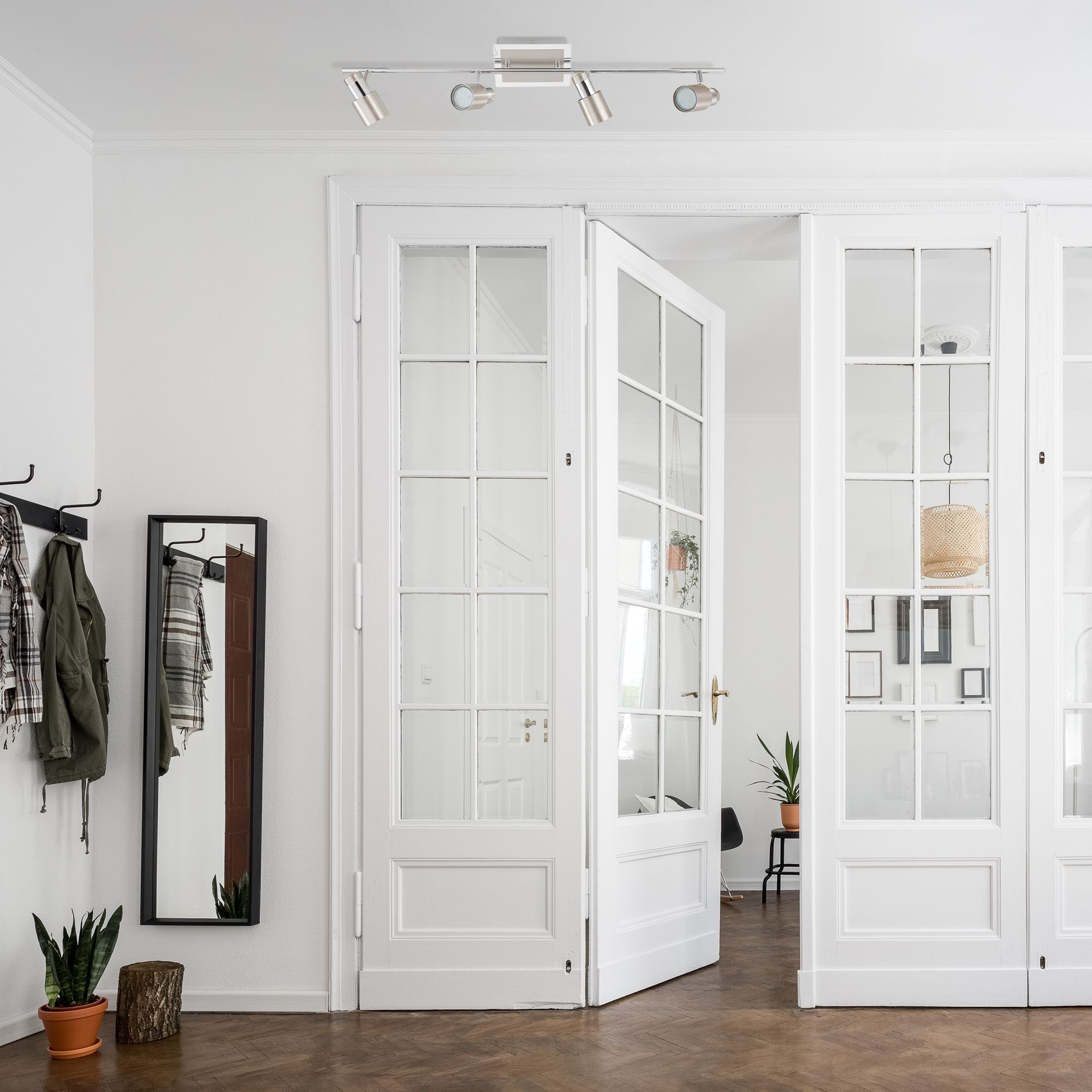 Image 7 Davida-2 - 4-Light Track Light - Matte Nickel, Chrome Finish more views