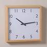 Davidson Natural Finish 16" x 16" Square Wooden Wall Clock