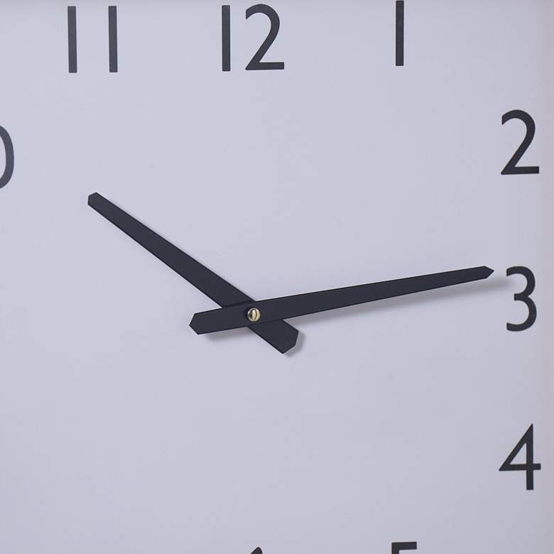Image 4 Davidson Natural Finish 16" x 16" Square Wooden Wall Clock more views
