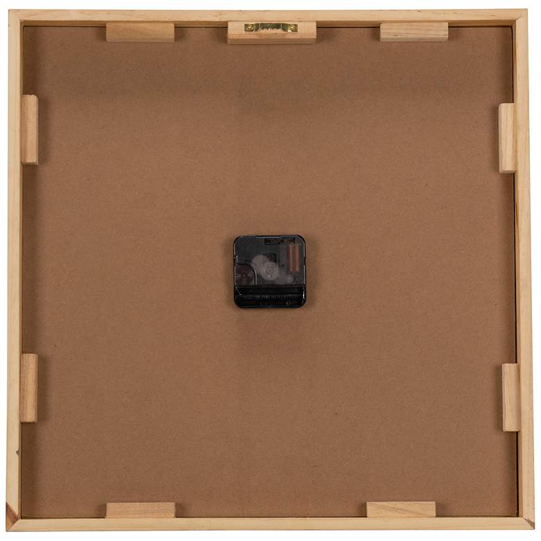 Image 7 Davidson Natural Finish 16" x 16" Square Wooden Wall Clock more views