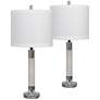 Davie Crystal and Marble Smooth Column Table Lamp Set of 2
