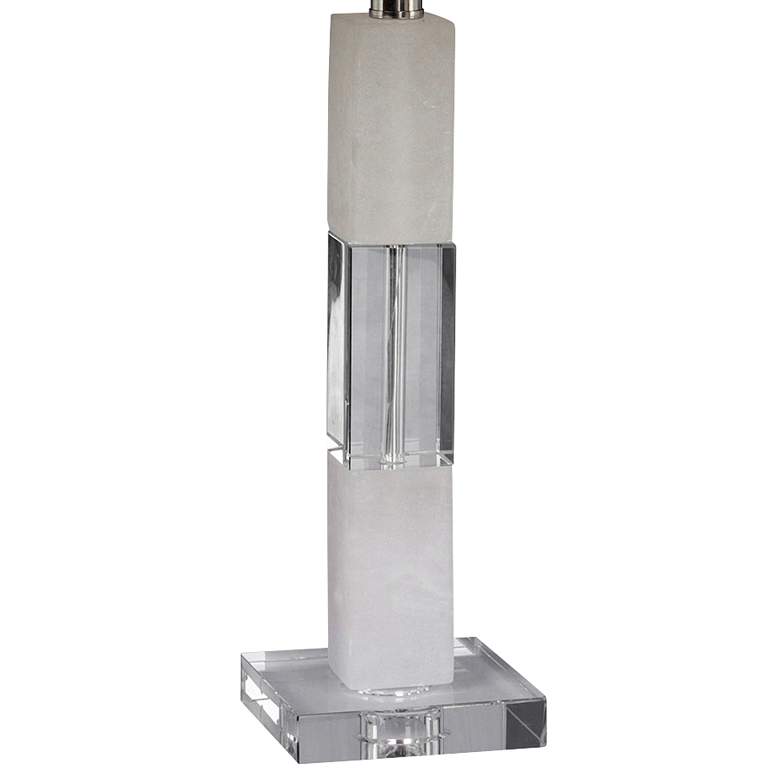 Image 2 Davie Stacked Block 26" High Crystal and Marble Table Lamps Set of 2 more views