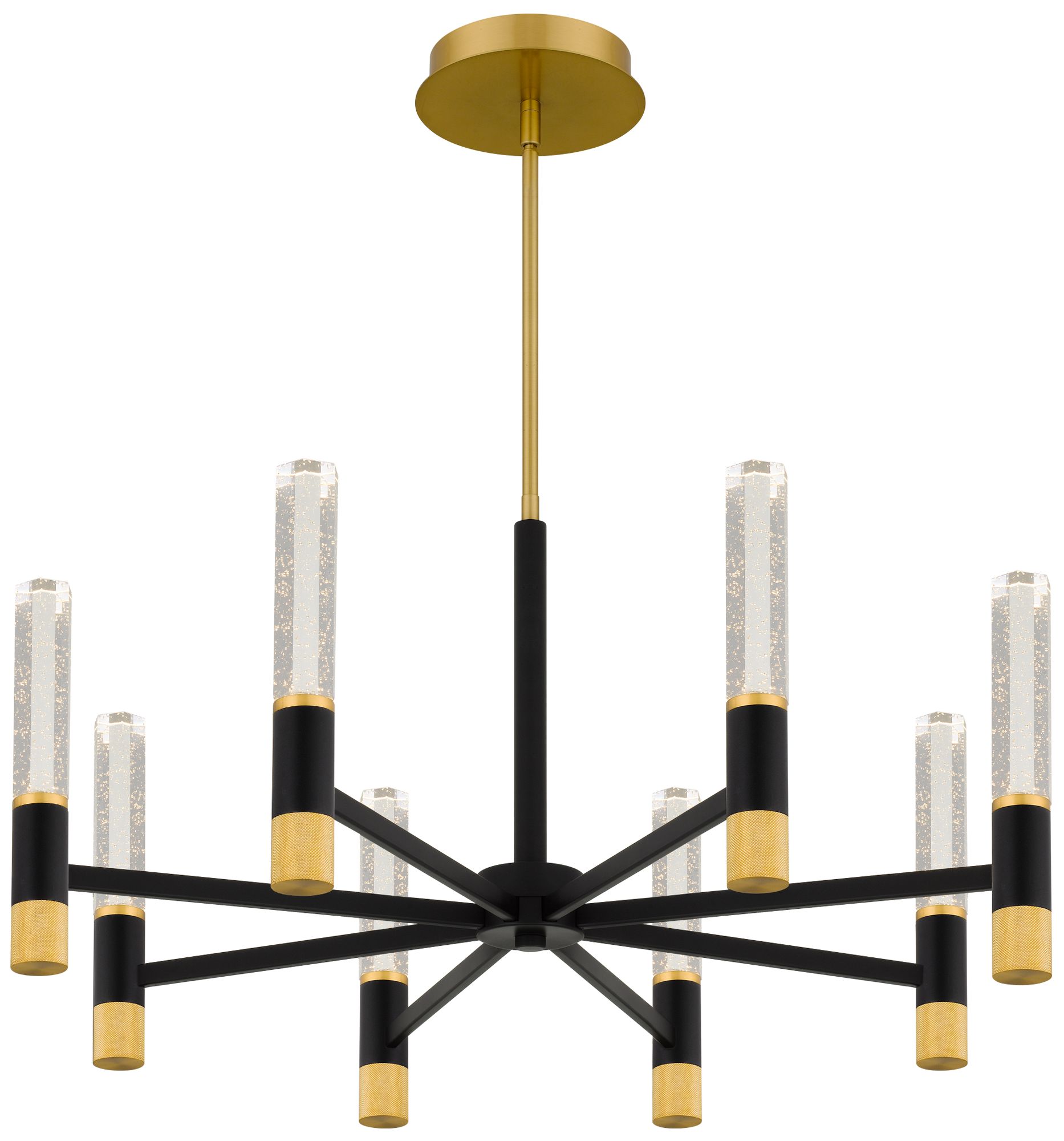 Image 5 Davies Integrated LED Brushed Gold Chandelier more views