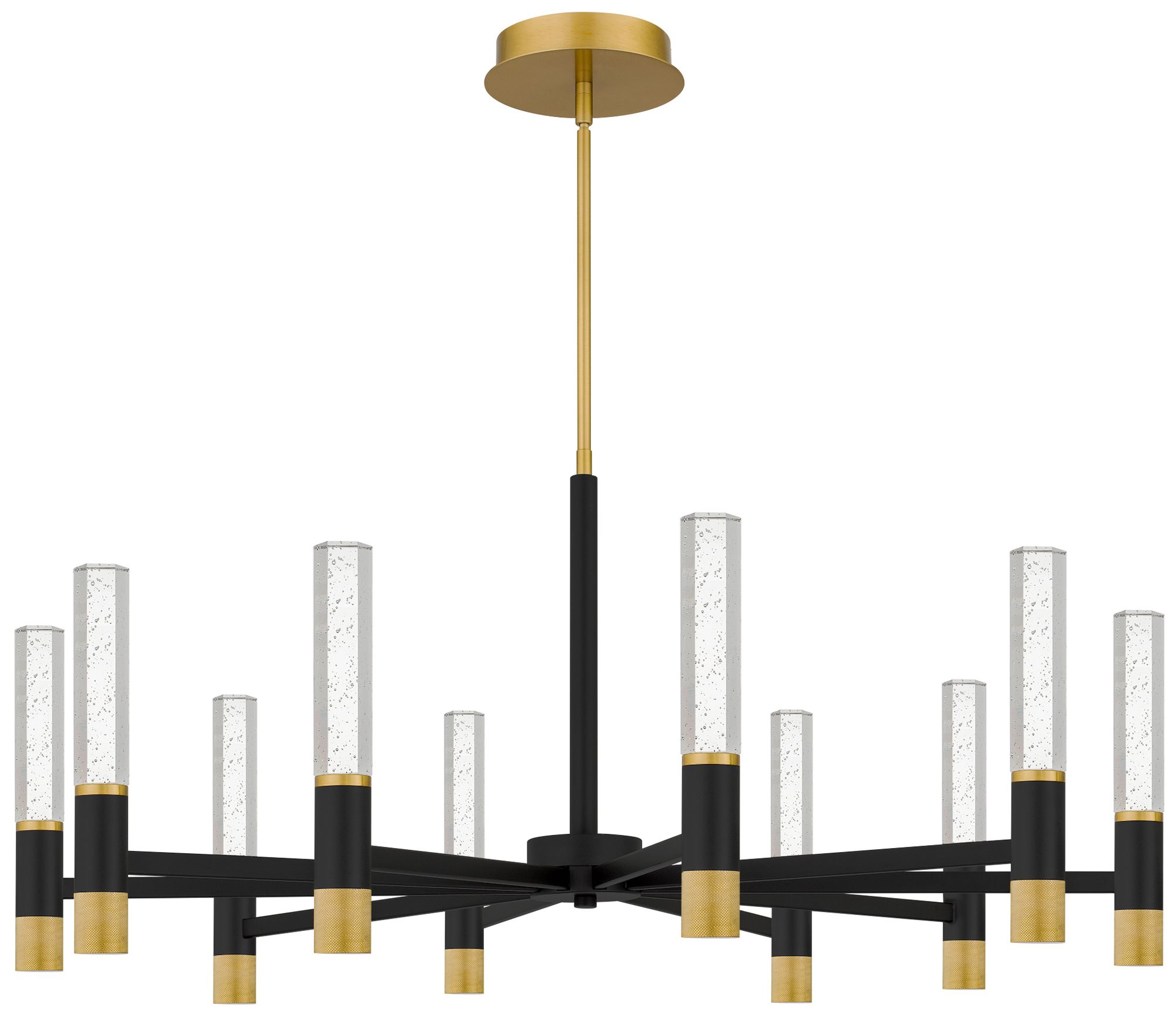 Image 2 Davies Integrated LED Brushed Gold Chandelier more views
