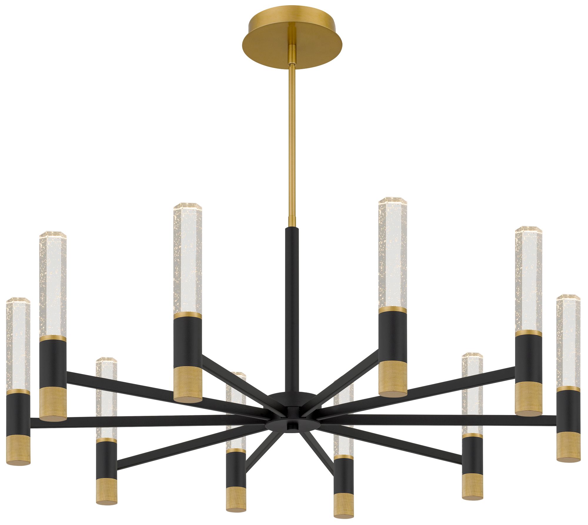 Image 4 Davies Integrated LED Brushed Gold Chandelier more views