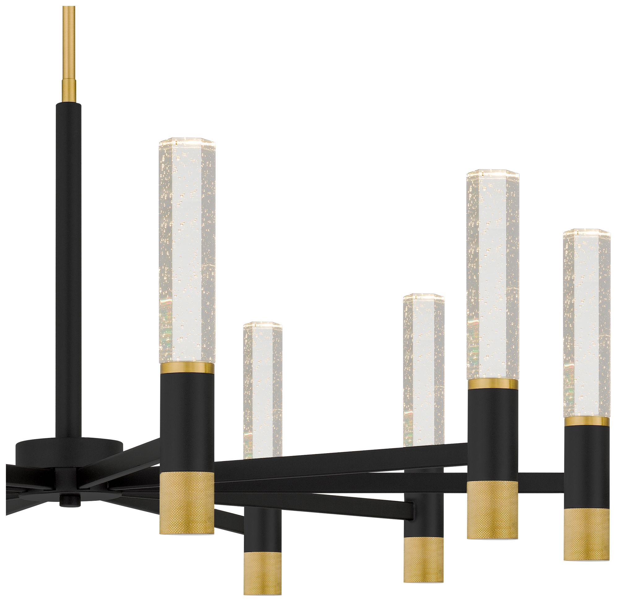 Image 5 Davies Integrated LED Brushed Gold Chandelier more views