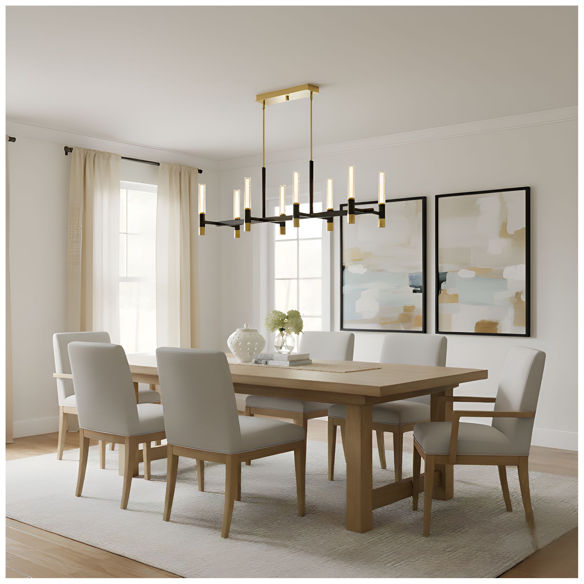 Image 6 Davies Integrated LED Brushed Gold Island Light more views