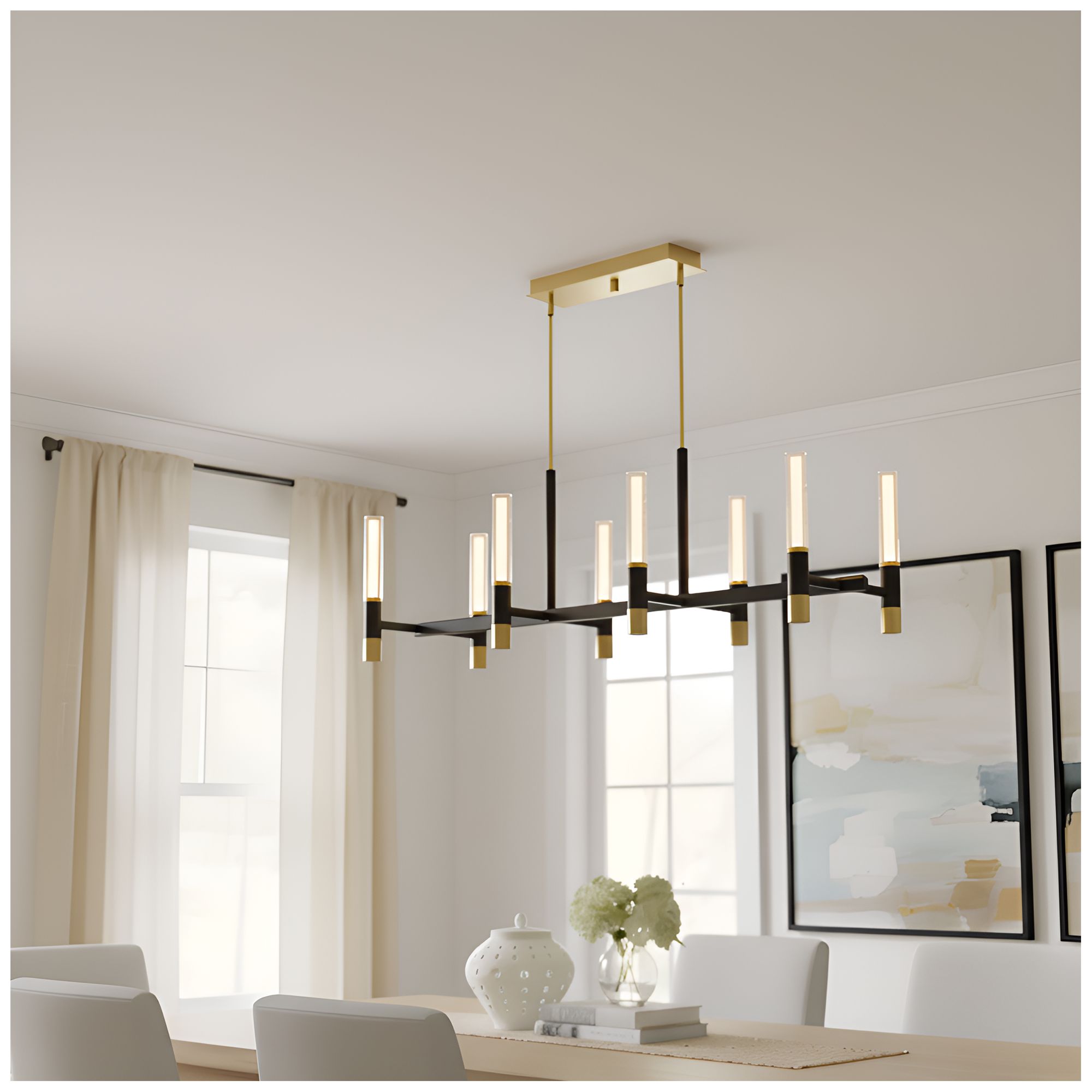 Image 7 Davies Integrated LED Brushed Gold Island Light more views