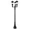 Davina 120 1/4"H Black 3-Head Outdoor Post Light with Base
