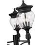 6_Davina 120 1/4"H Black 3-Head Outdoor Post Light with Base more views