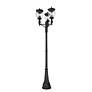 7_Davina 120 1/4"H Black 3-Head Outdoor Post Light with Base more views