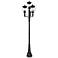 Davina 130 3/4"H Black 4-Head Outdoor Post Light with Base