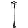4_Davina 130 3/4"H Black 4-Head Outdoor Post Light with Base more views