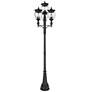5_Davina 130 3/4"H Black 4-Head Outdoor Post Light with Base more views