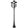 7_Davina 130 3/4"H Black 4-Head Outdoor Post Light with Base more views