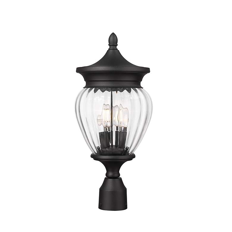 Image 3 Davina 20 1/4" High Black Outdoor Post Light more views