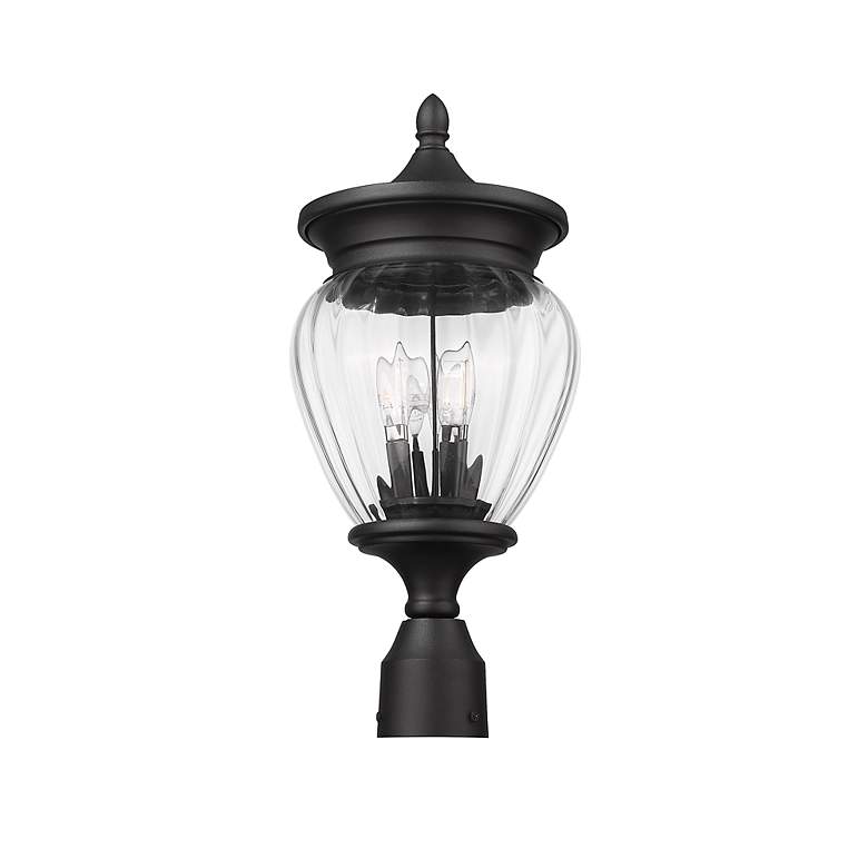 Image 5 Davina 20 1/4" High Black Outdoor Post Light more views