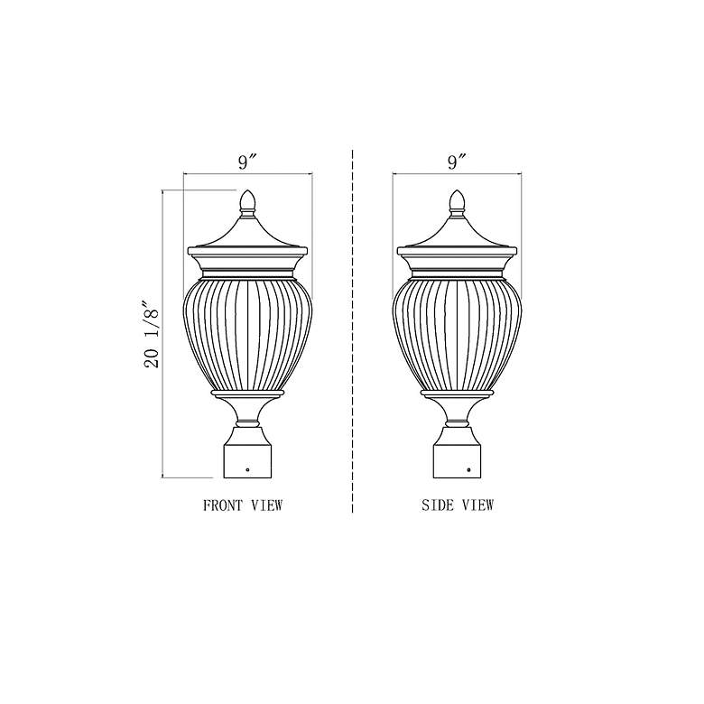 Image 6 Davina 20 1/4" High Black Outdoor Post Light more views