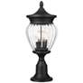1_Davina 22 1/4" High Black Outdoor Pier Light w/ Round Base