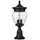 Davina 22 1/4" High Black Outdoor Pier Light w/ Round Base