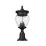 3_Davina 22 1/4" High Black Outdoor Pier Light w/ Round Base more views