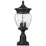 1_Davina 22 1/4" High Black Outdoor Pier Light w/ Square Base