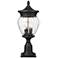 Davina 22 1/4" High Black Outdoor Pier Light w/ Square Base