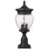 Davina 22 1/4" High Black Outdoor Pier Light w/ Square Base