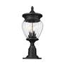 4_Davina 22 1/4" High Black Outdoor Pier Light w/ Square Base more views