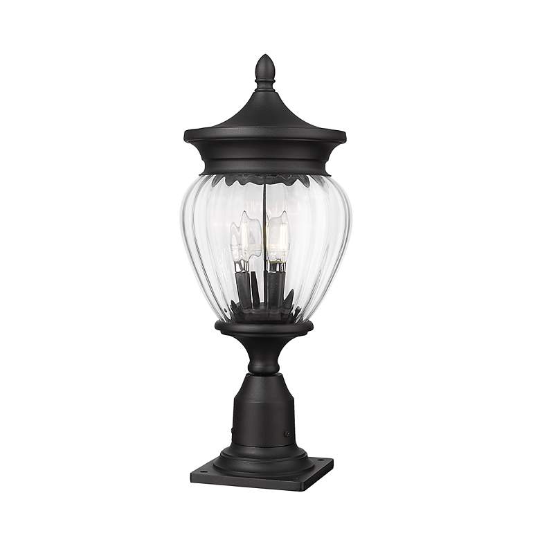 Image 5 Davina 22 1/4" High Black Outdoor Pier Light w/ Square Base more views